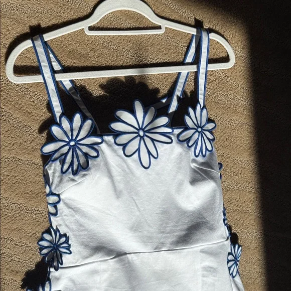 Commense Semi-Sheer Floral Embroidery Back Bow Maxi Dress - Picture 11 of 17